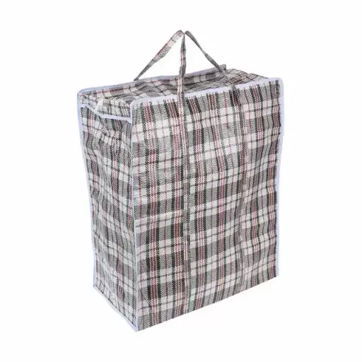 [20334-10]  10 x 80x85x30cm Checked Storage Bali Shopping Bag XXXL