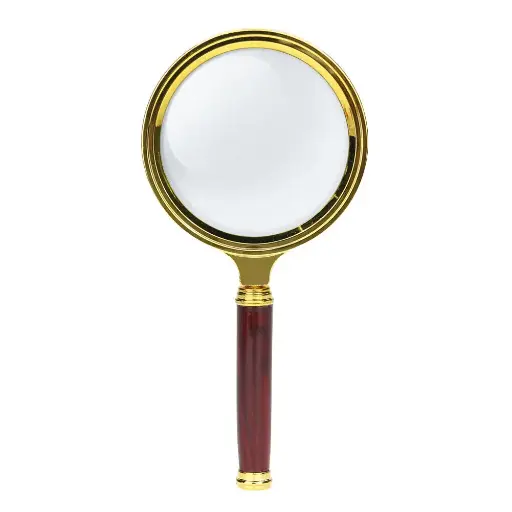 [21696]  Magnifying Glass 10x 70mm Gold Rim