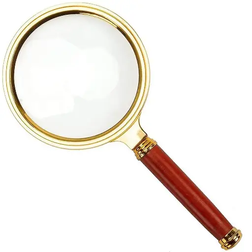 [21698]  Magnifying Glass 10x 90mm Gold Frame