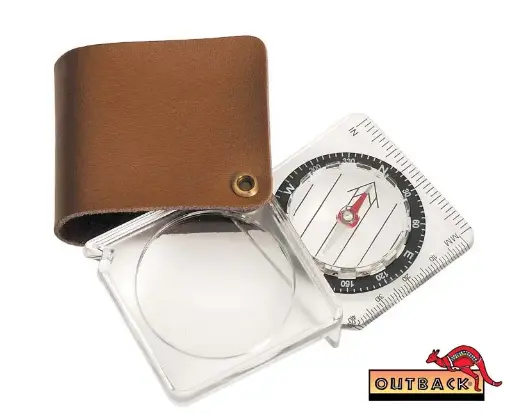 [21865]  Pocket Compass with Magnifying Glass
