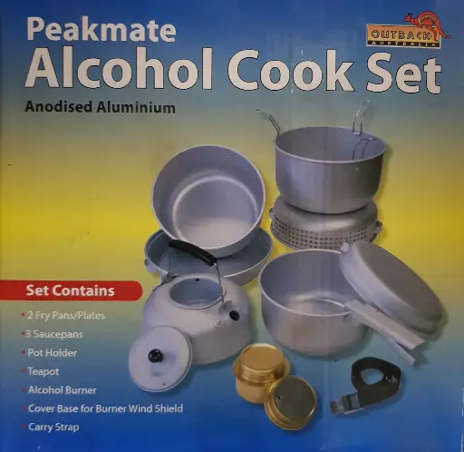 [24202]  Peakmate Deluxe Alum Alcohol Cook Set