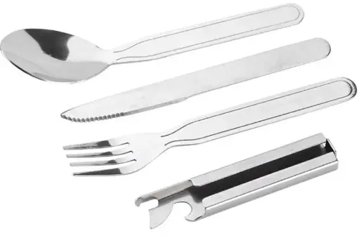 [25293]  Chow Knife Fork Spoon Set Xtra H/Duty with Can Opener Handle