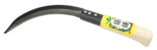 [25830]  Sickle Wood Handle 23cm Saw Blade