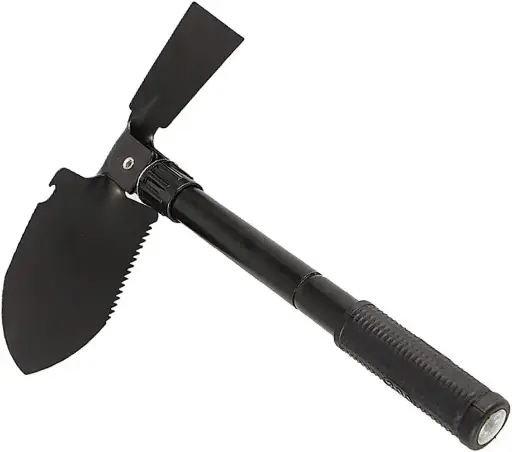 [25926]  Mini Folding Shovel with Flat Pick Steel with Camo Pouch