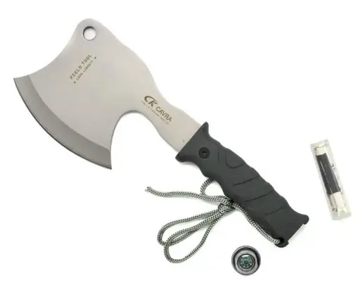 [26108]  Cavra Hatchet Tomahawk Axe with Survival Kit & Cover