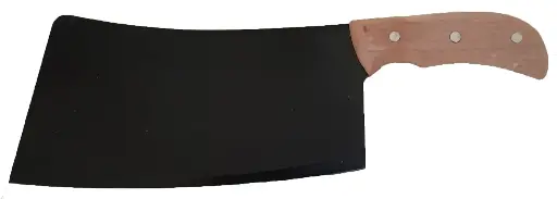 [26223]  Meat Cleaver Knife Black Heavy Duty Stainless Steel 1 kg 23.5x12 cm Blade