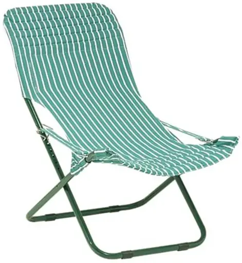 [27712]  Como Chair Large Green/White Stripe
