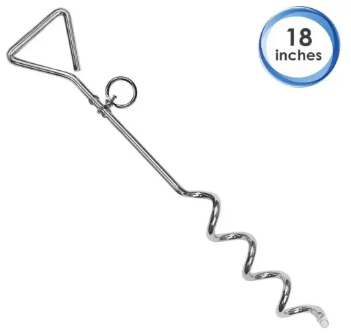 [27928]  Spiral Steel Tent Peg 18"