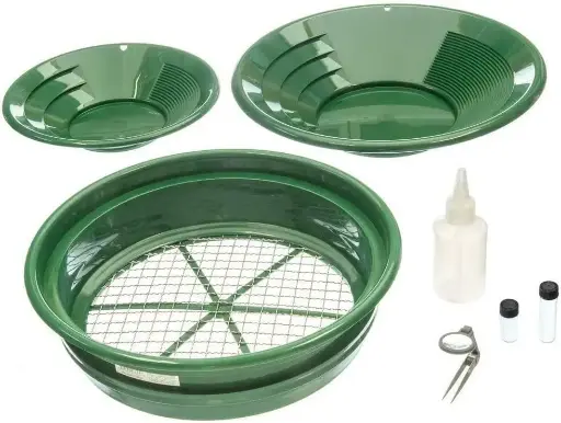 [28243]  7 pc Gold Panning & Sieve Kit