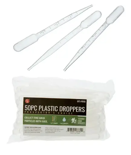 [28330]  Pipette Plastic Dropper for Gold Panning 5.5"  3 ml Capacity 50 pc pack