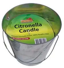 [28604]  Large Galvanised Bucket BBQ Citronella Candle