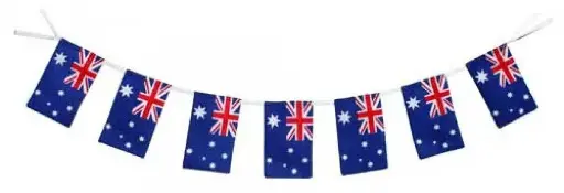 [28705]  Australia Flag Bunting 7 Flag 3 mt