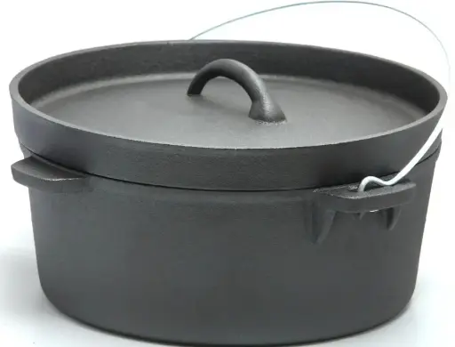 [29403]  4.5 qt Cast Iron Dutch Oven Lipped Lid