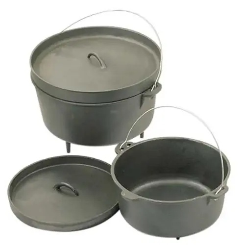[29504]  12 qt Cast Iron Dutch Oven Lipped Lid