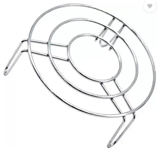 [29541]  Tall Round Trivet Steamer Cooling Rack Chrome 21(Diam)x10(H)