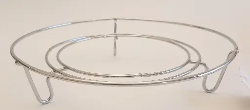 [29542]  Round Chrome Trivet 23 cm Diam