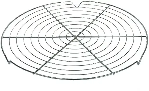 [29543]  Round Trivet Steamer Cooling Rack Chrome 30 cm diam