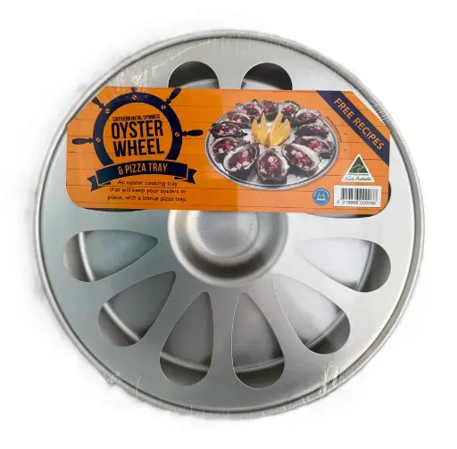 [29898]  Oyster Server Wheel Spun Steel 12 Oyster