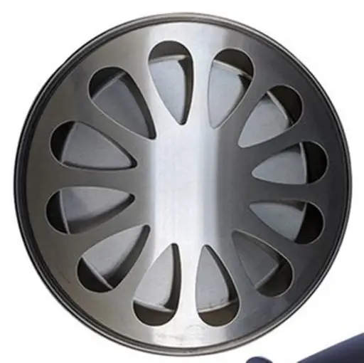[29898]  Oyster Server Wheel Spun Steel 12 Oyster