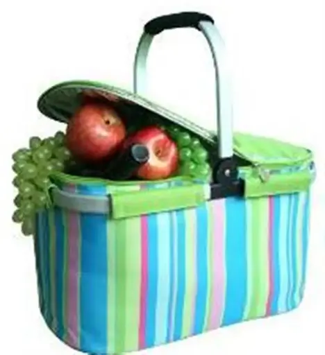 [34419]  Picnic Cooler Basket Aluminium Frame 22 Litre