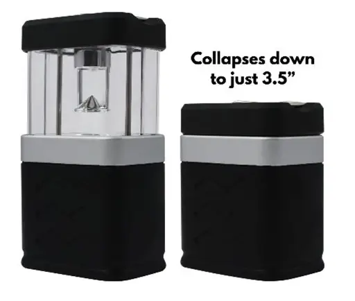 [36319]  1 Watt Collapsing LED Lantern 4xAA Batte