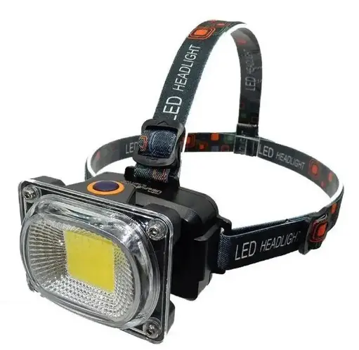 [37345]  Waterproof Headlamp 8 Watt COB LED Rechargable Lithium Battery 6800mah 3.8v