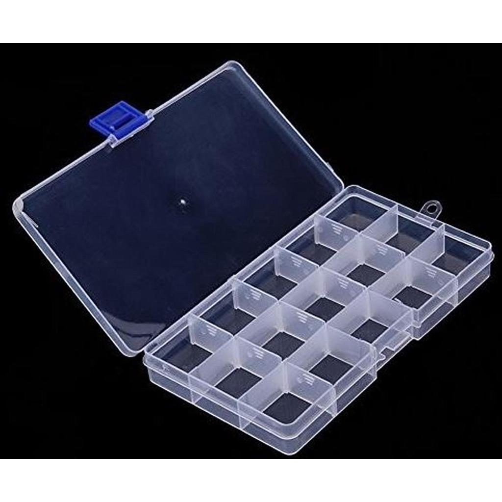 Fishing Storage Box 15 Adjustable Compartments 176x102x22mm