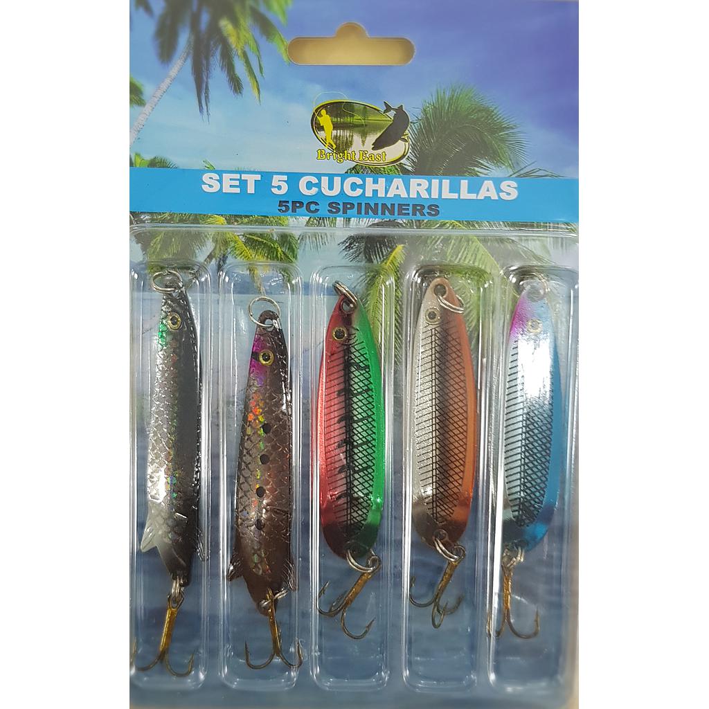 Spinners Lures 5 pcs assorted Blister Pack