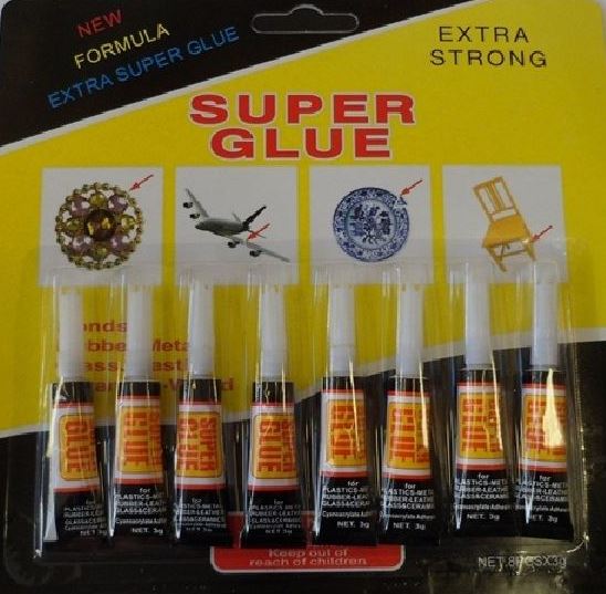 Super Glue 3 gram Tube 8 pack