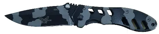 [40131]  Benchmade Lock Knife Grey Tiger Stripe 8cm Blade with Belt Clip