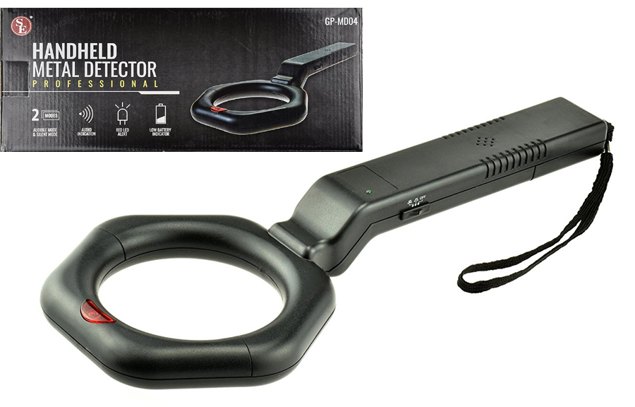 Professional Hand Held Metal Detector Wand With Round Ring