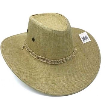 Drover Hat Linen/Canvas Light Brown 58cm