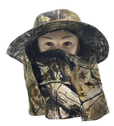Slouch Boonie Bush Hat with Neck &amp; Face Cover Forest Camo