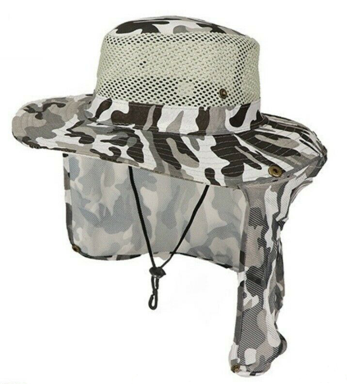 Urban Camouflage  Woodland Slouch Boonie Hat with Mesh Crown &amp; Neck Flap