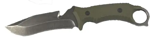 [40349]  Hunting Knife Green Handle 12.5cm Blade