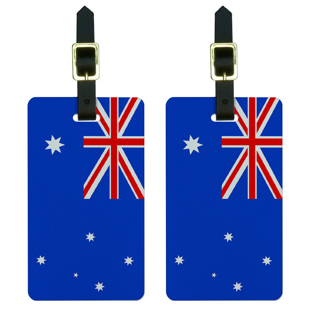 Luggage Tag Australia Flag pair