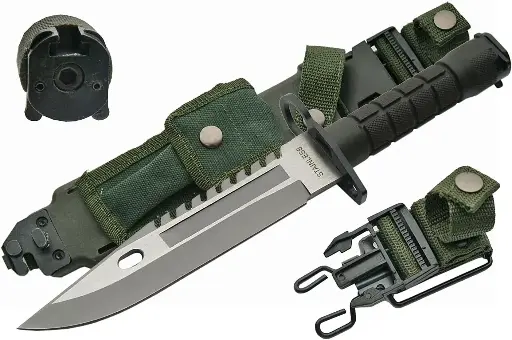 [40356]  M9 Bayonet 20cm S/steel Blade with ABS Scabbard