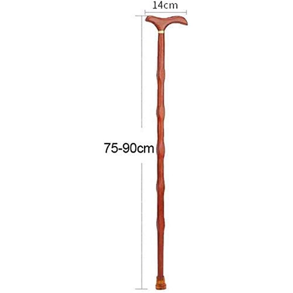 Wood Walking Stick 92cm Brown Varnish Derby Handle