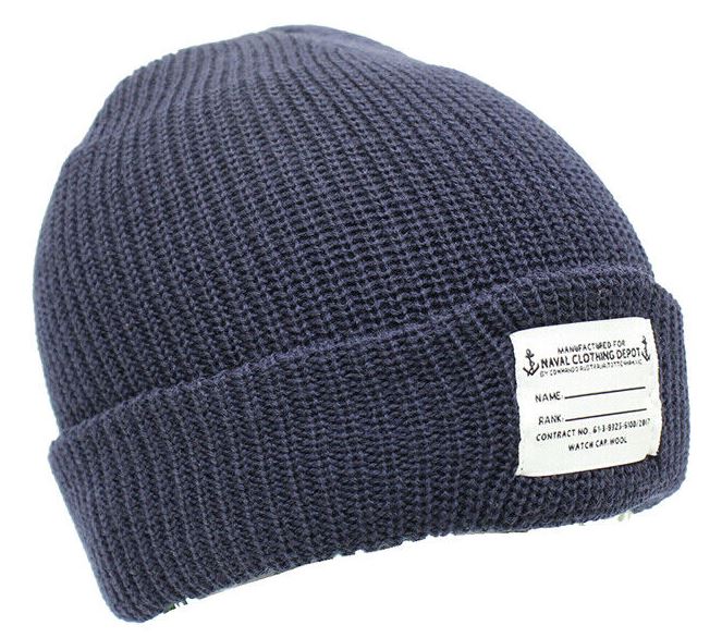 Pure Wool Knit Beanie Navy