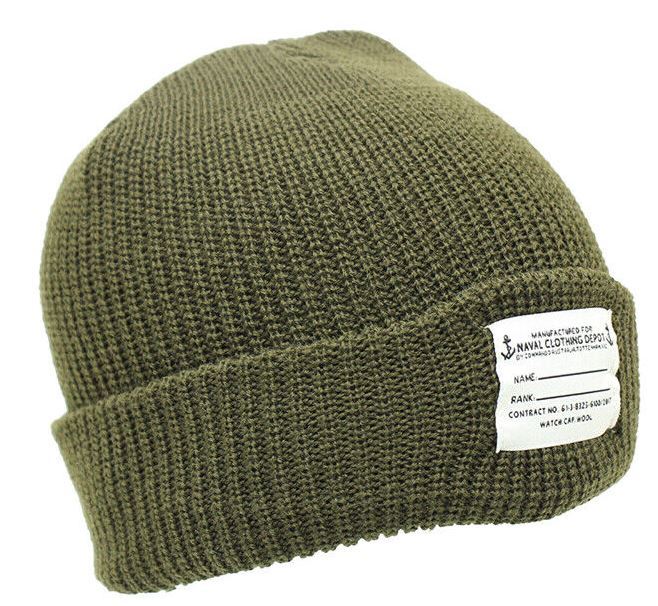 Pure Wool Knit Beanie Olive