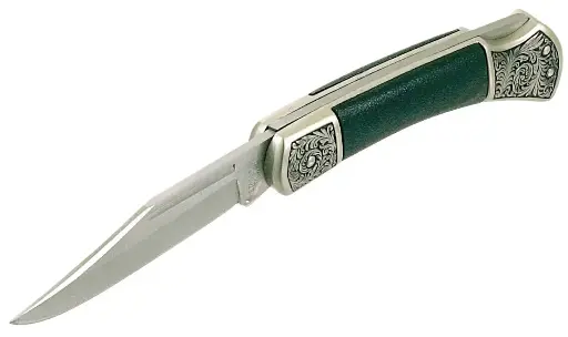 [40460]  Herbert Lock Knife Silver End Black Handle