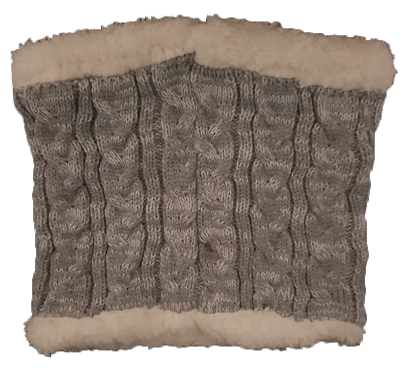 Neck Warmer Ladies Knitted Fur lined