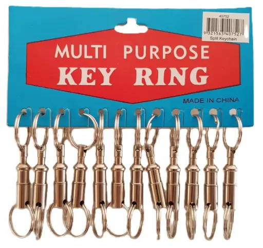 [40752]  Split Keychain 12 pcs Hangcard