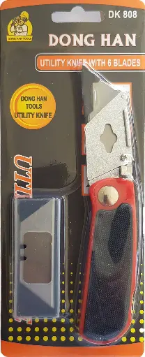 [40925]  Work Utility Knife Carton Cutter 15cm Plastic Rubber Handle