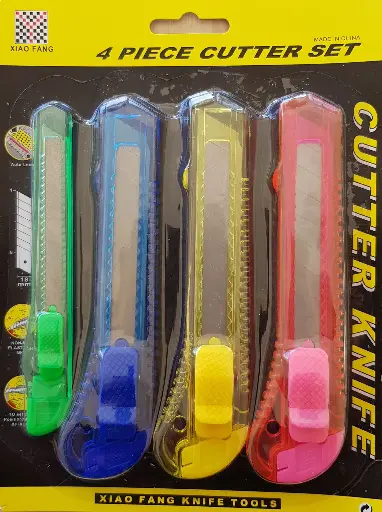 [40930]  Work Knife Snap Off Blade 18mm 4 Pack 3l+1s