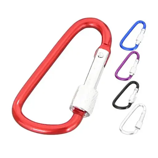 [43043]  Aluminium Cara Biner Screw Lock 8 cm