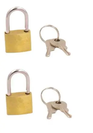 [46312]  2 Key-alike 40 mm Brass Padlocks