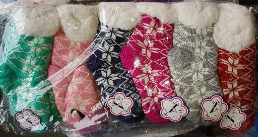 [05140-12]  12 Indoor Slipper Non Slip Gripper Socks Kids