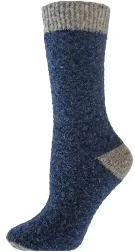 [05171-12]  12 Extra Thick Mens Terry Lined Socks 10% Wool 10-13 3-Pack