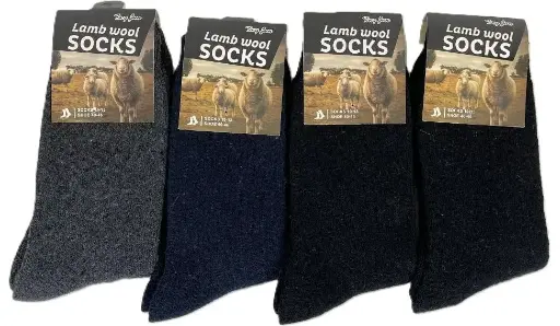 [05181-12]  12 85% Lambs Wool Socks 10-13